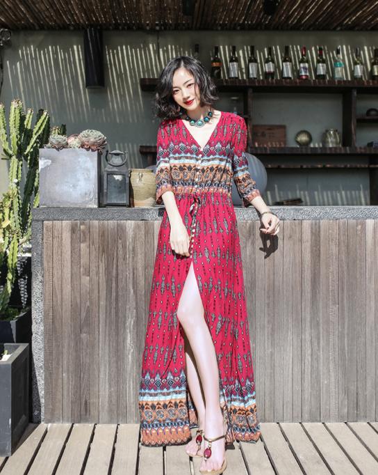 马上就要秋老虎了，不妨试试“棉麻裙”配平底鞋，早秋穿刚刚好