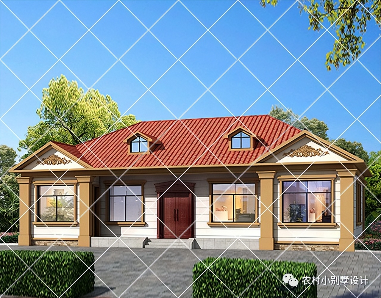 一层半层小别墅新款农村自建房,农村自建房一层别墅设计最新款