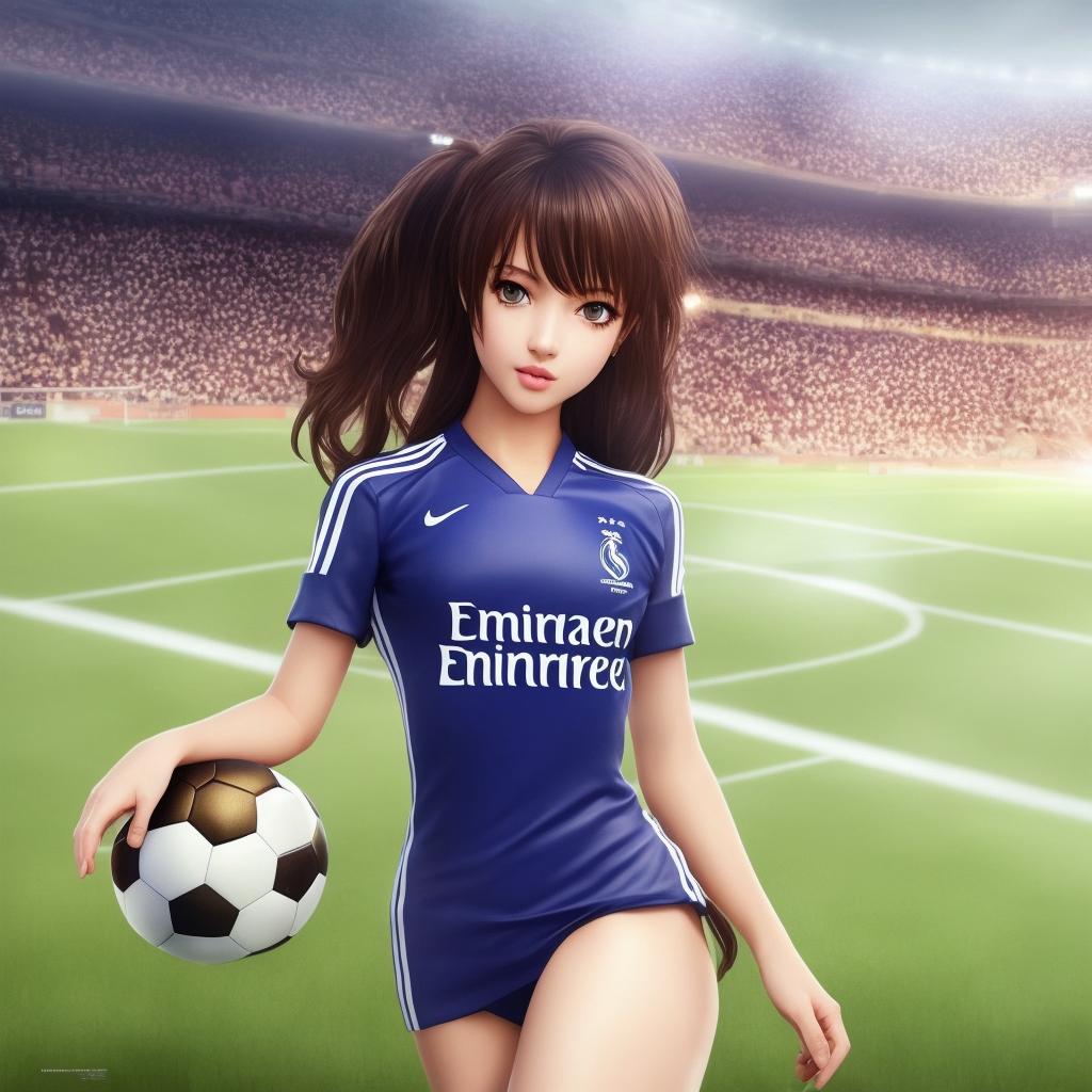 开球女球员,足球美少女