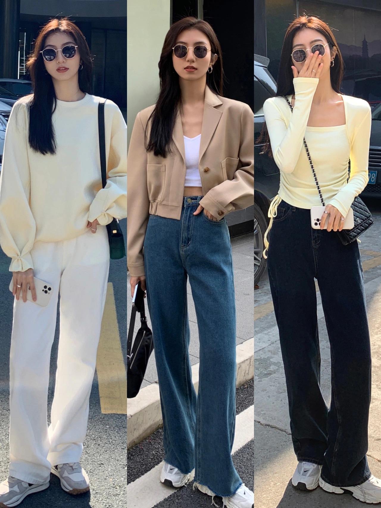 小个子显腿长裤型,小个子穿长裤怎么穿显腿长