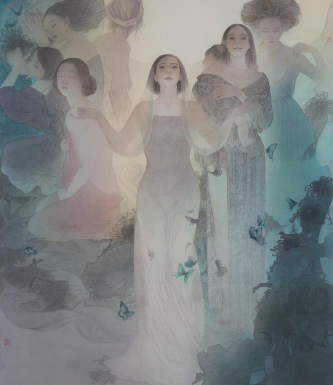 父女画家都是博士，画人体，父亲不敢画？女儿却画出了风情万种