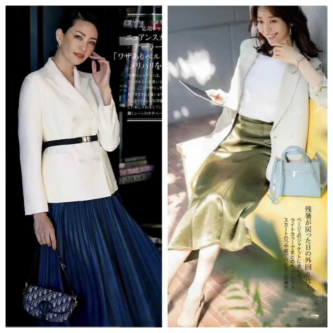 黑西服怎么搭配好看中年女性,白色修身西服搭配高级感女生