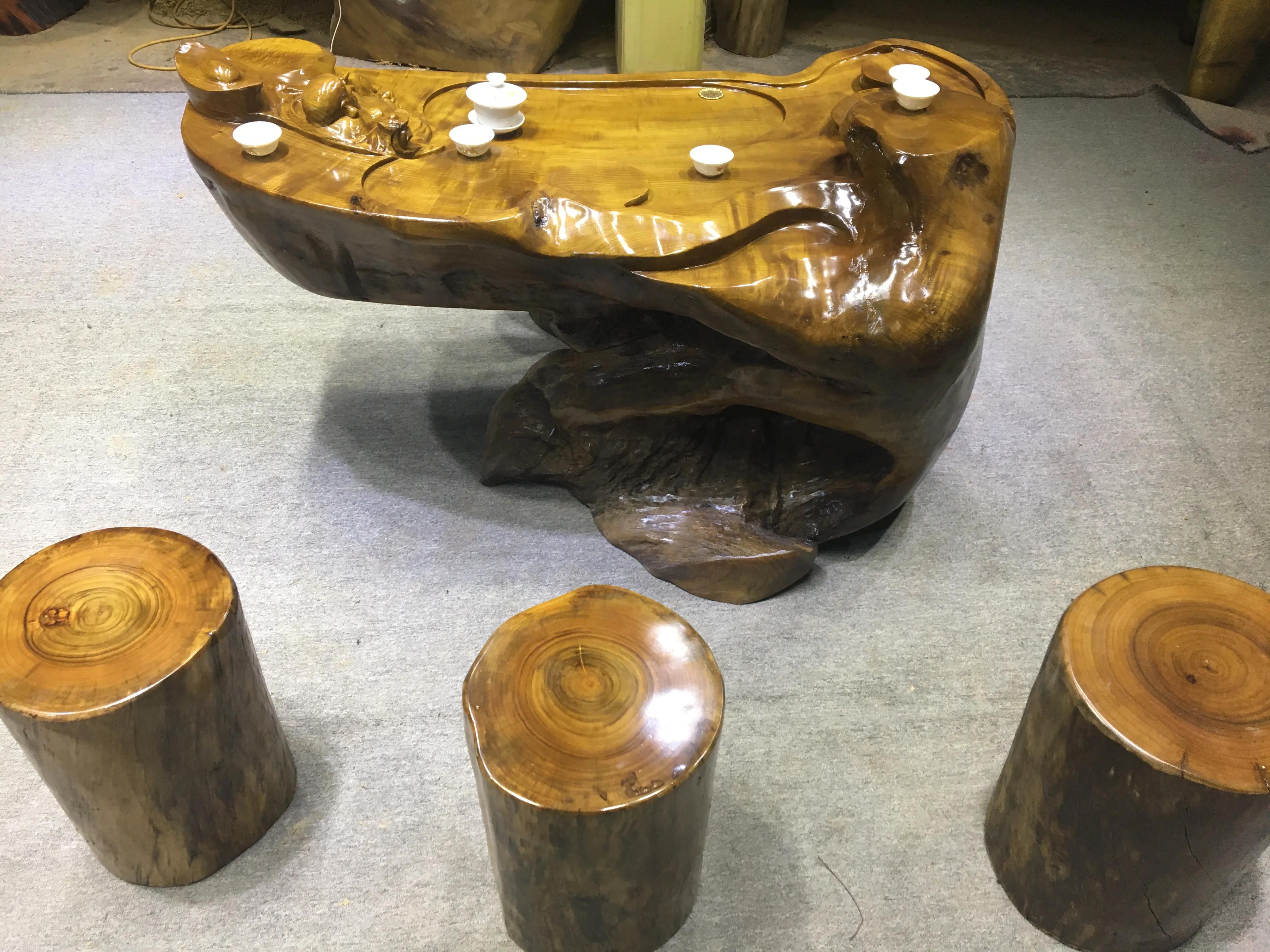 金丝楠木根雕大茶几价格,楠木茶几桌实木雕刻