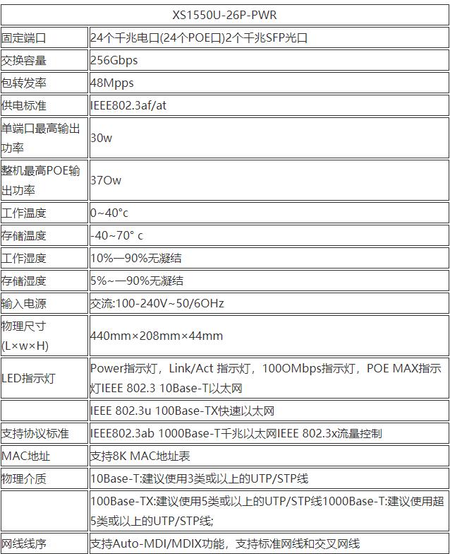 信锐xs1550u-26p,信锐xs1550u-8t交换机
