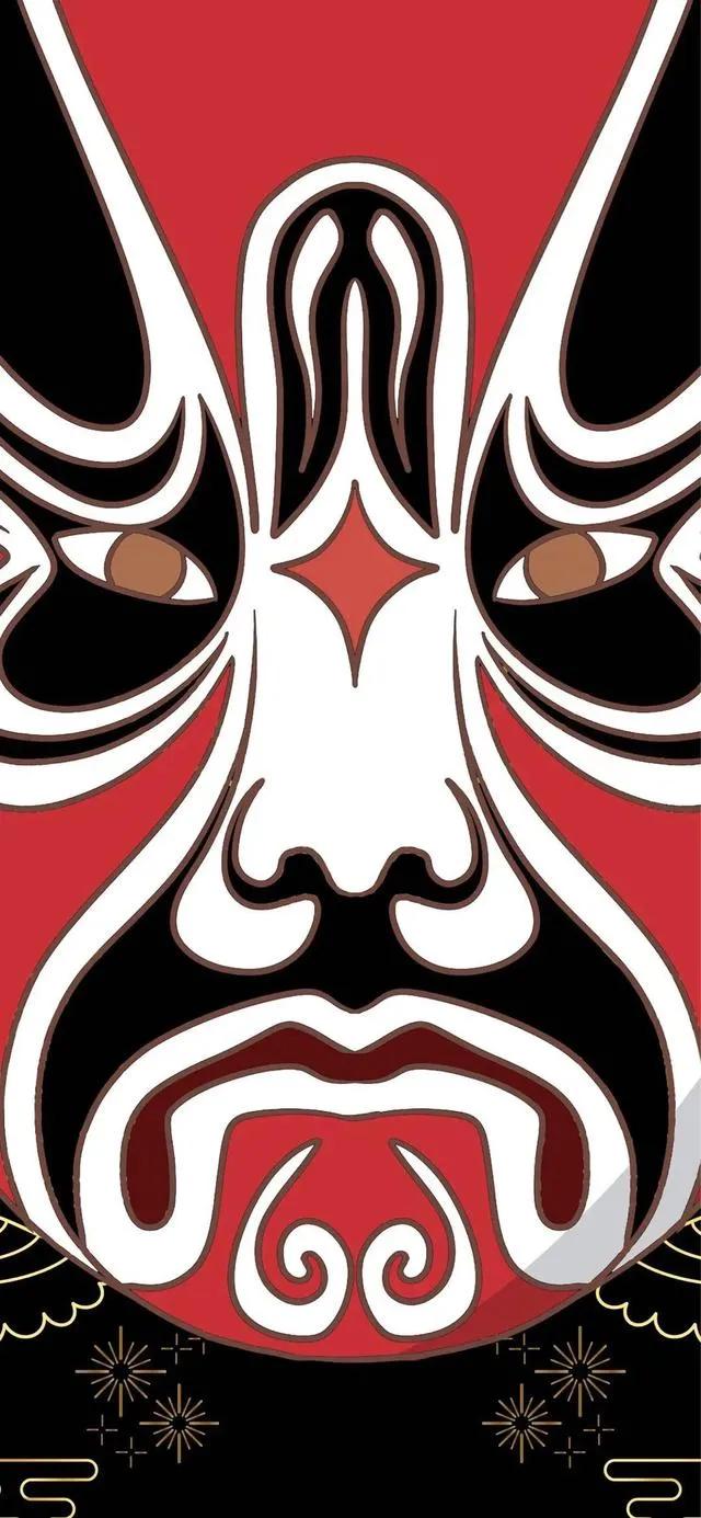 p30壁纸高清京剧脸谱,国潮京剧脸谱卡通壁纸