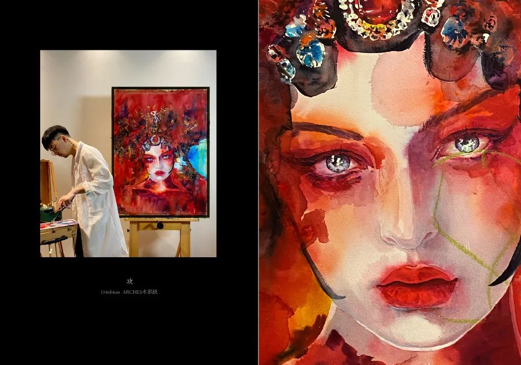 他是抖音水彩第一人，画面充满水墨意境，质感优秀！150万人盛赞