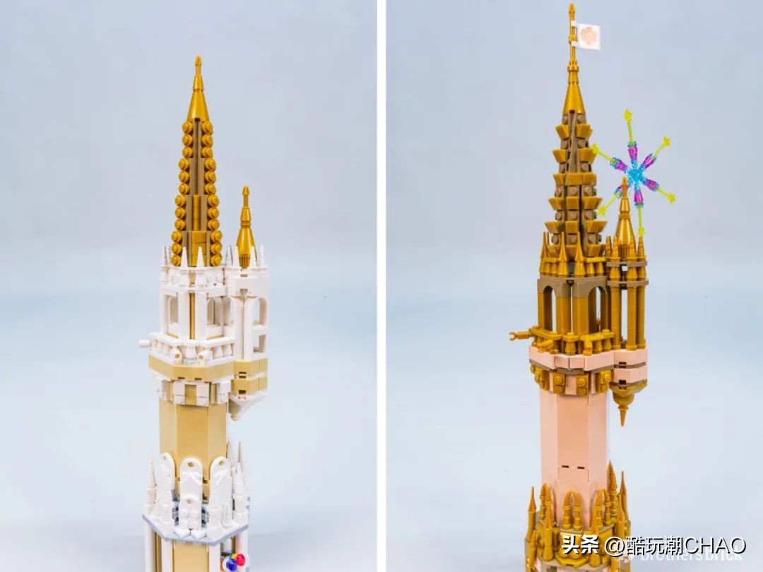 和迪士尼城堡一样高的乐高,和迪士尼乐园相似的城堡