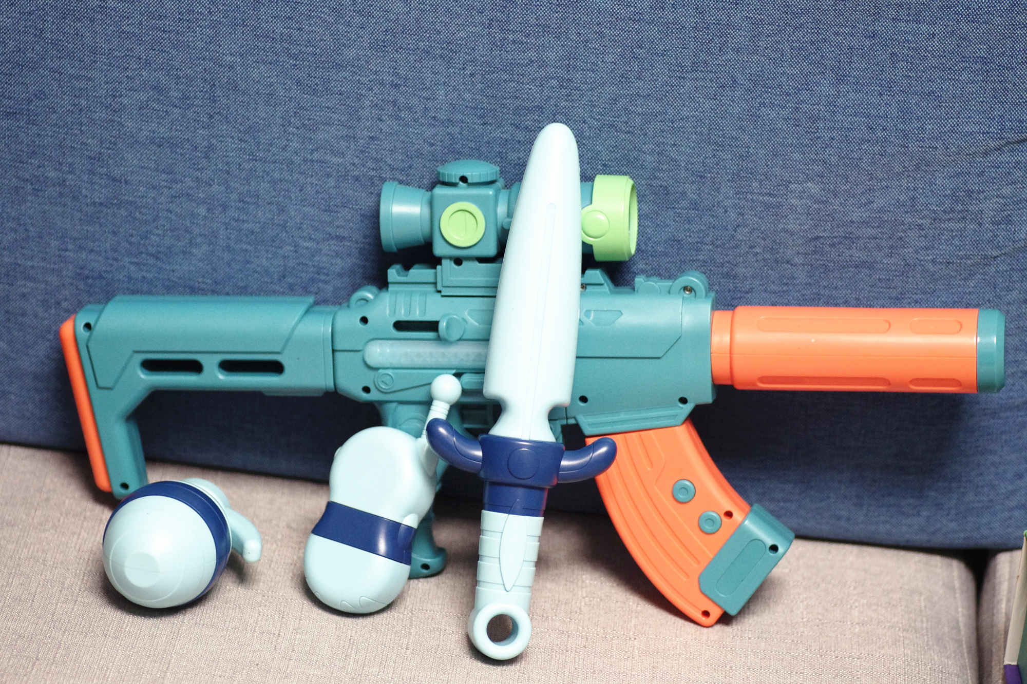 磁力拼接玩具枪,磁力枪宝宝玩具