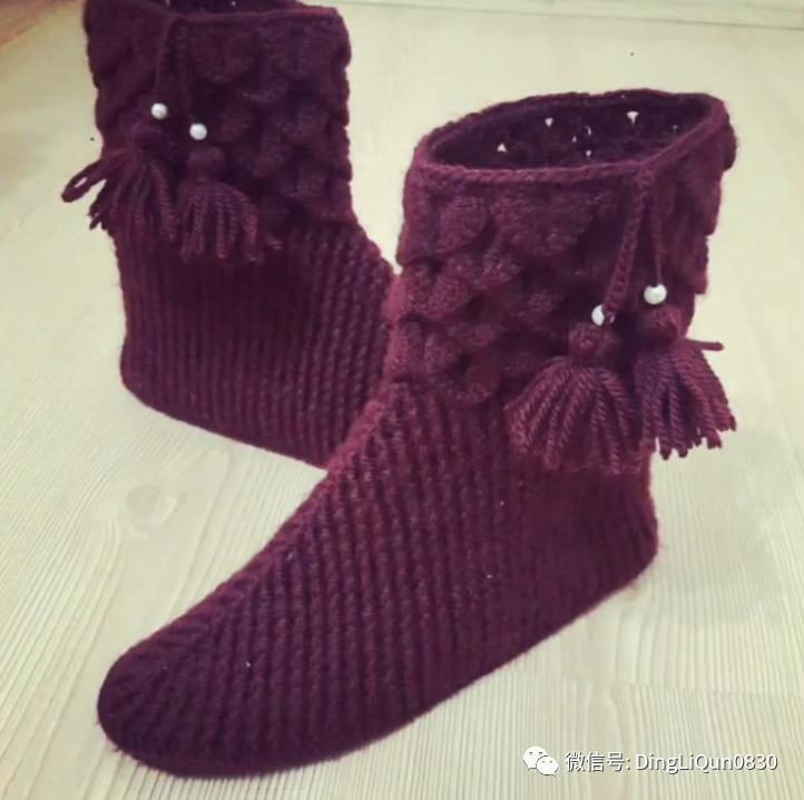 针织鞋子图案花样大全,针织鞋作品