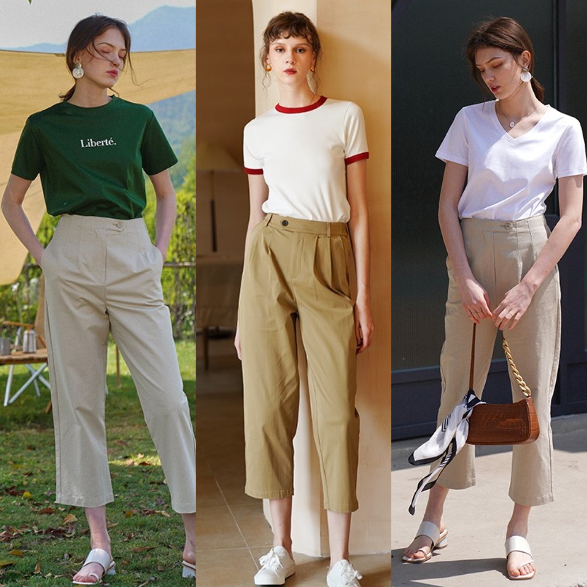 宽松大t恤怎么搭配裤子显瘦,中长款t恤搭配什么裤子穿好看