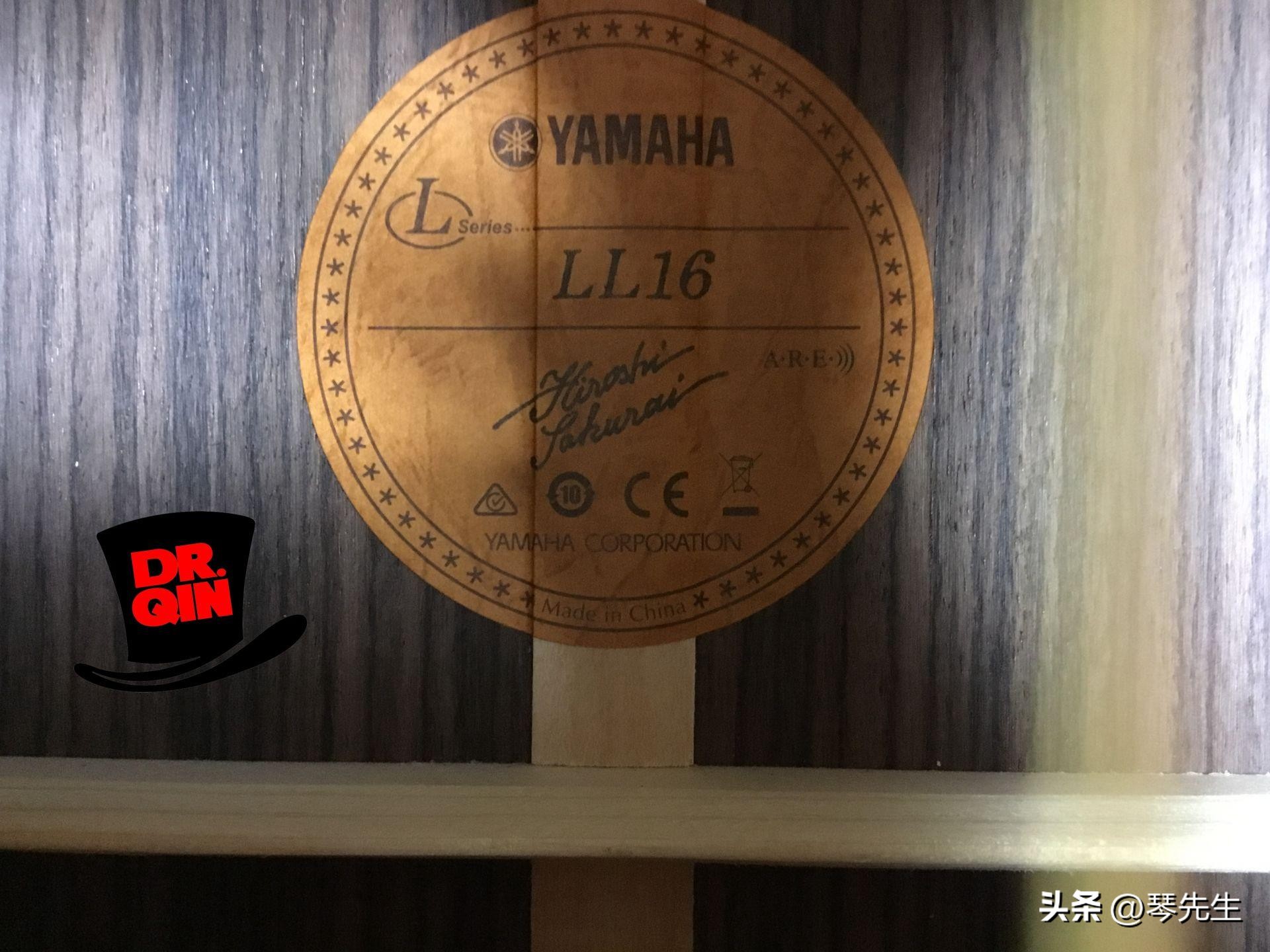 雅马哈ll16正品吉他尺寸,雅马哈ll16d全单民谣吉他