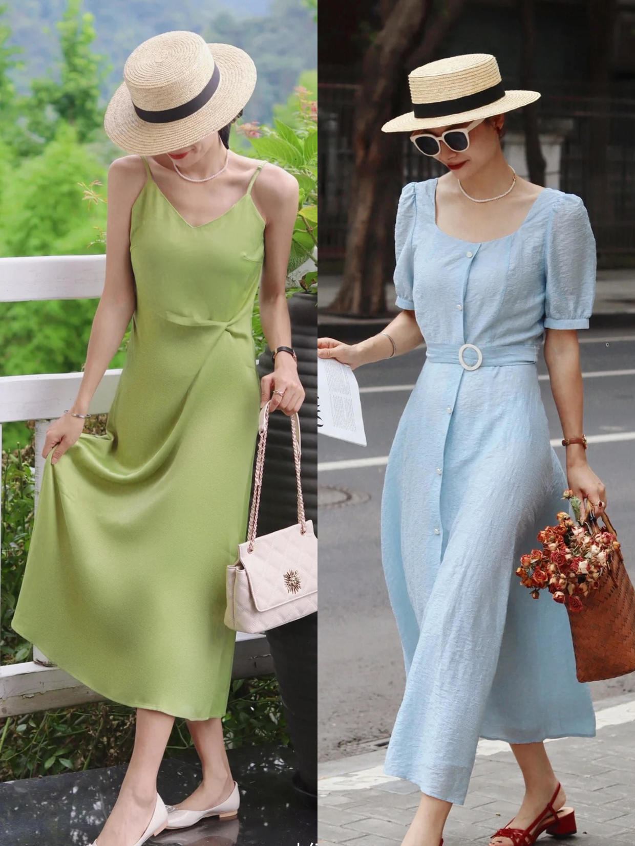 连衣裙穿搭风格高级感合集,魅力十足的连衣裙穿搭