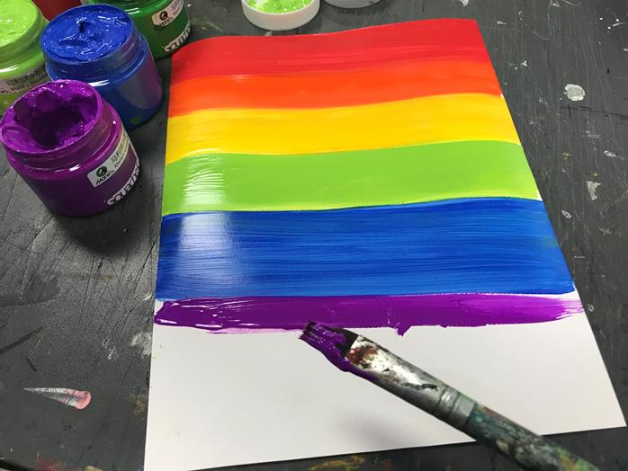 鸵鸟水粉绘画,快乐的鸵鸟水粉儿童画