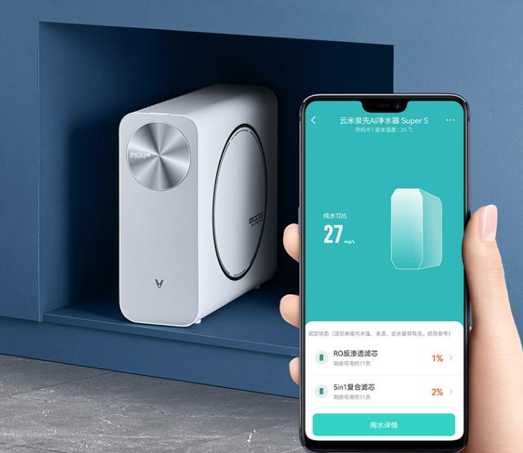 云米泉先升净水器1000g,云米泉super净水器换滤芯