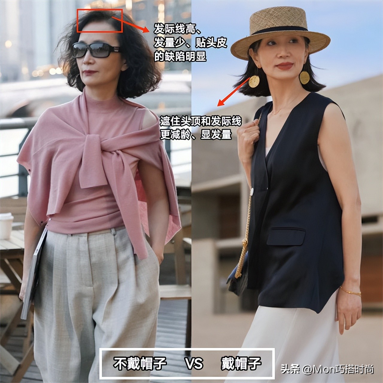 中年女人适合戴的帽子图片,帽子对于时尚的重要性