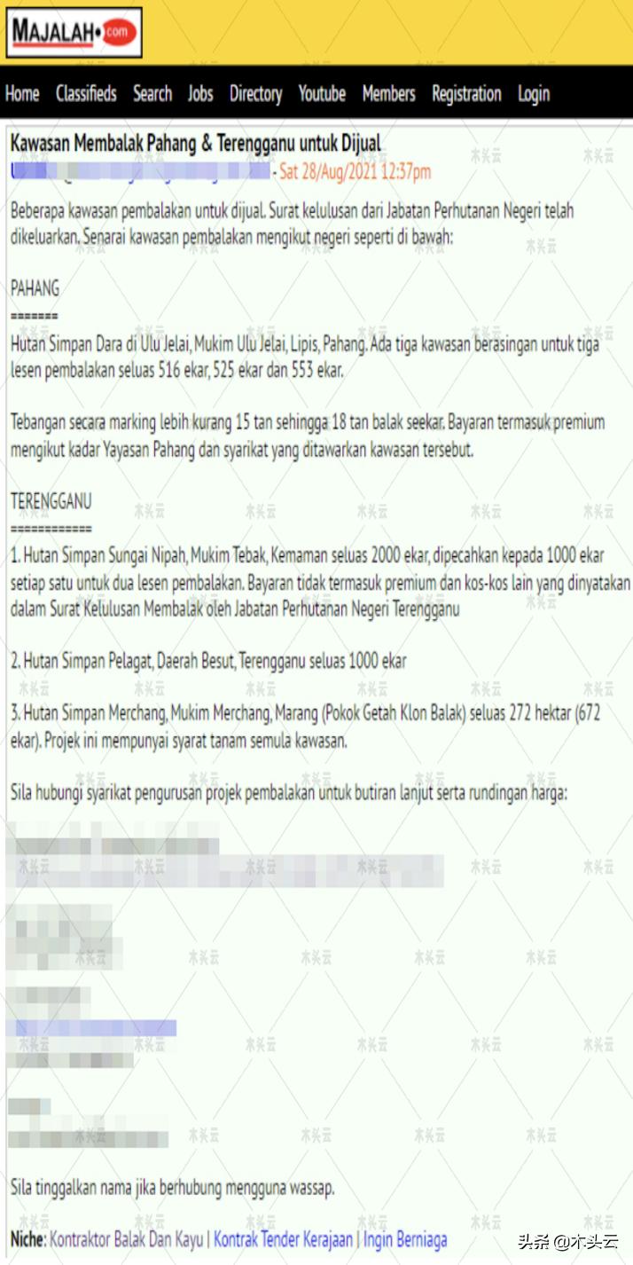 马来砍伐猖獗，在线可买伐木许可证