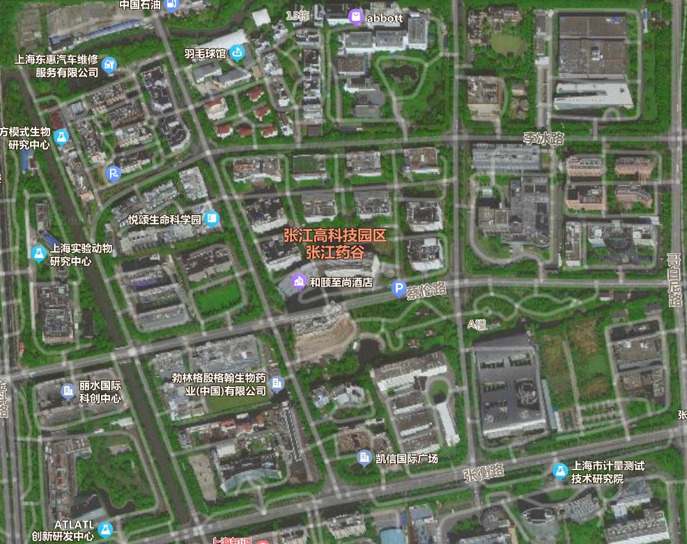 上海张江高科生物医药园区,上海张江药谷和上海张江集团
