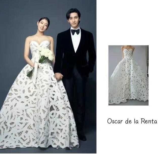 朴信惠婚纱照幕后,朴信惠穿红毯礼服