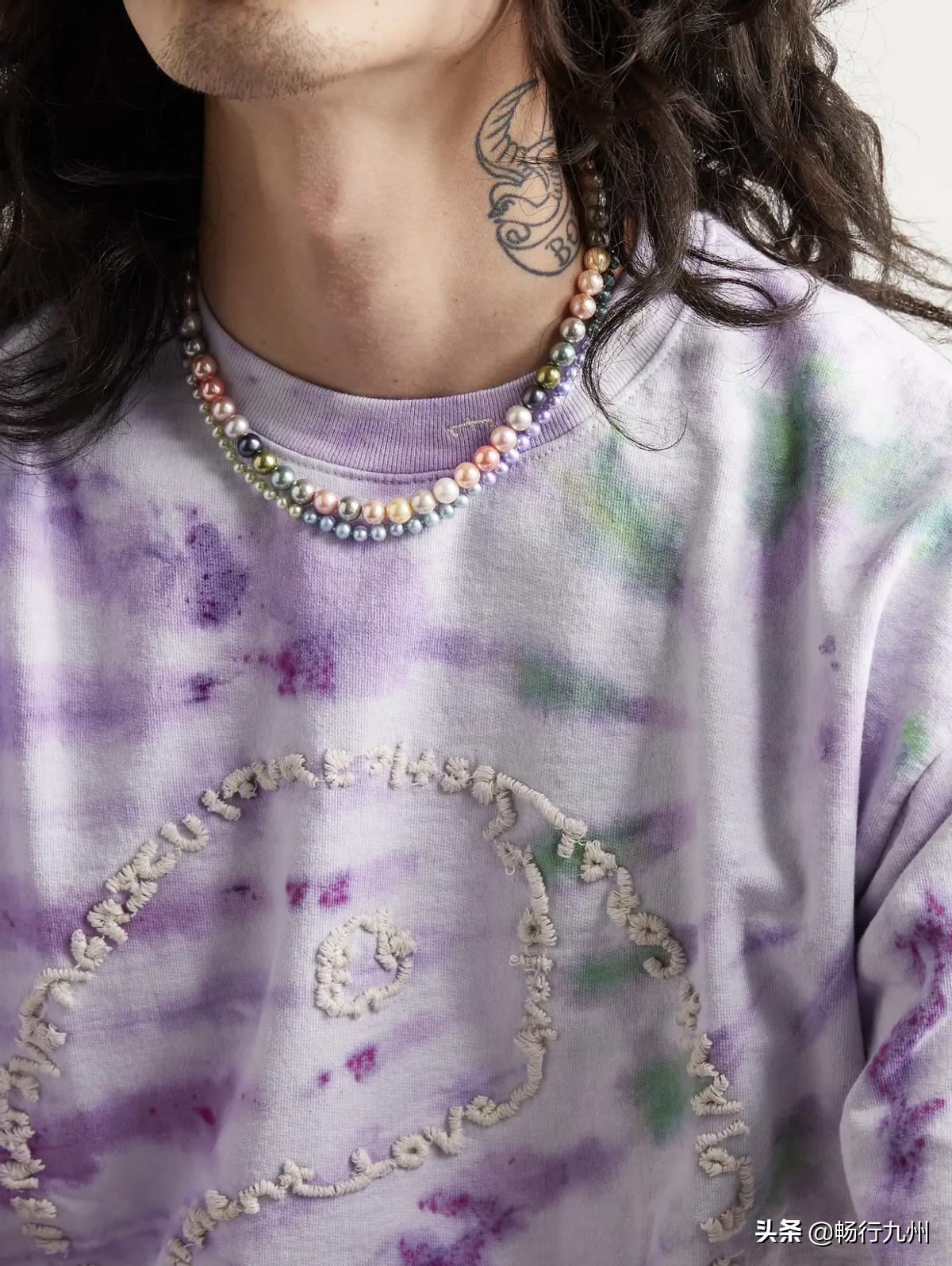 男士高档金属颈链,颈链男款高级感