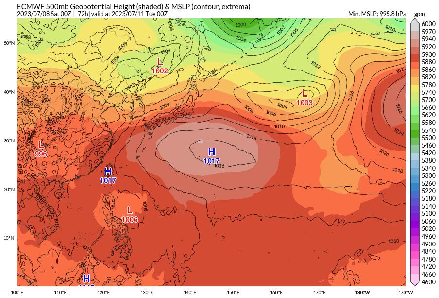 全国前10高温榜！没40度上不了，台风泰利要生成了？GFS：7月中旬
