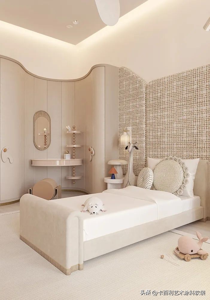 儿童房男孩艺术漆墙面,美式儿童房墙面艺术漆颜色