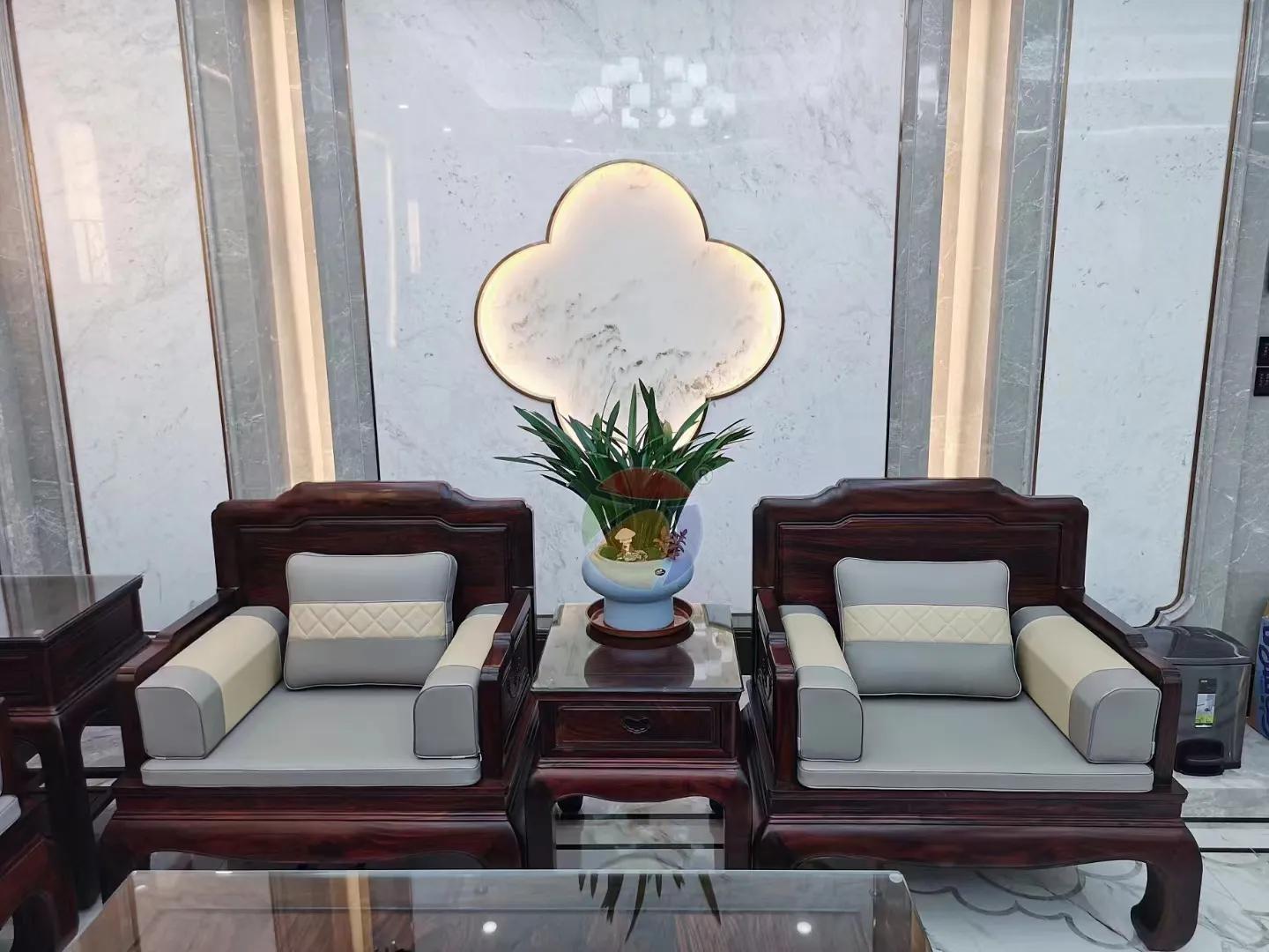 红木家具沙发坐垫什么颜色好,红木家具夏天沙发坐垫怎么选