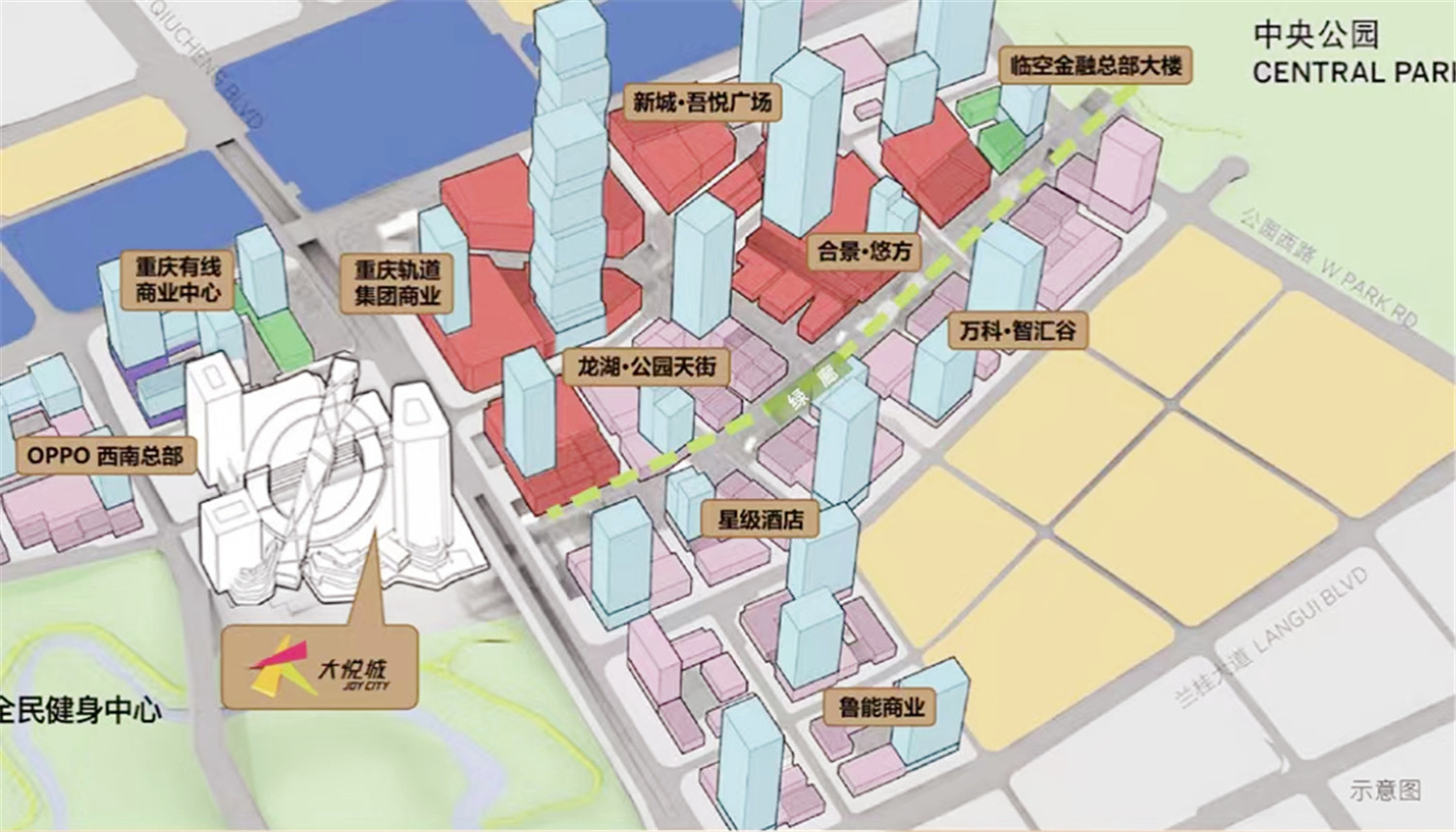 重庆中央公园三大商场,重庆中央公园2021下半年开业商场