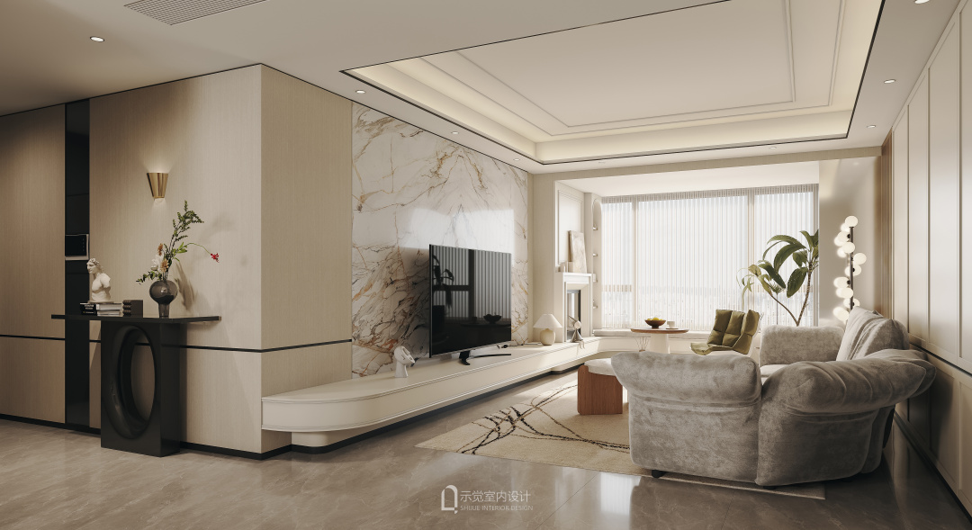 示觉设计|170㎡中粮瑞虹海景壹号,自然系轻法柔和私宅