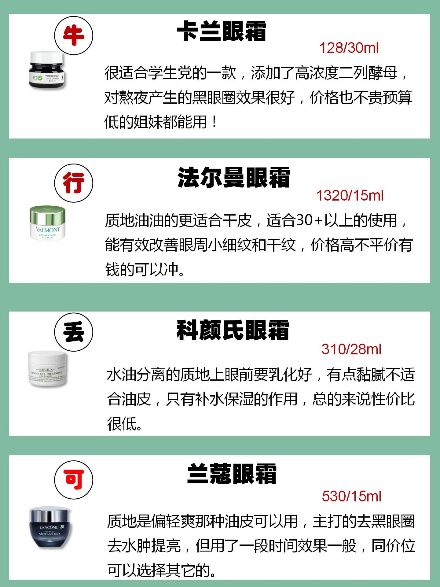 学生党平价爱用化妆品,40-50岁最适合的平价眼霜欧莱雅