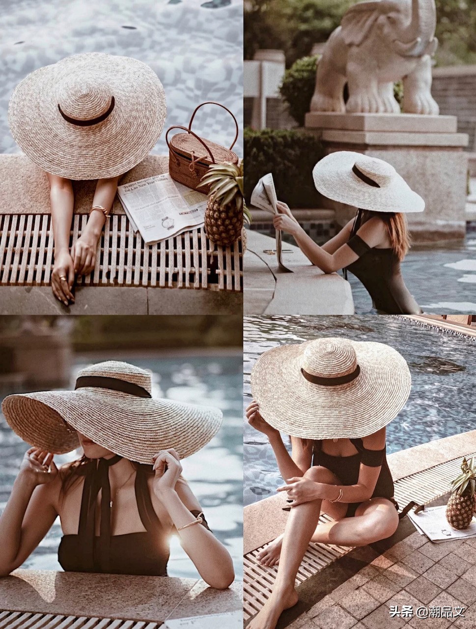 海边泳装拍照技术,海边沙滩穿裙子拍照姿势