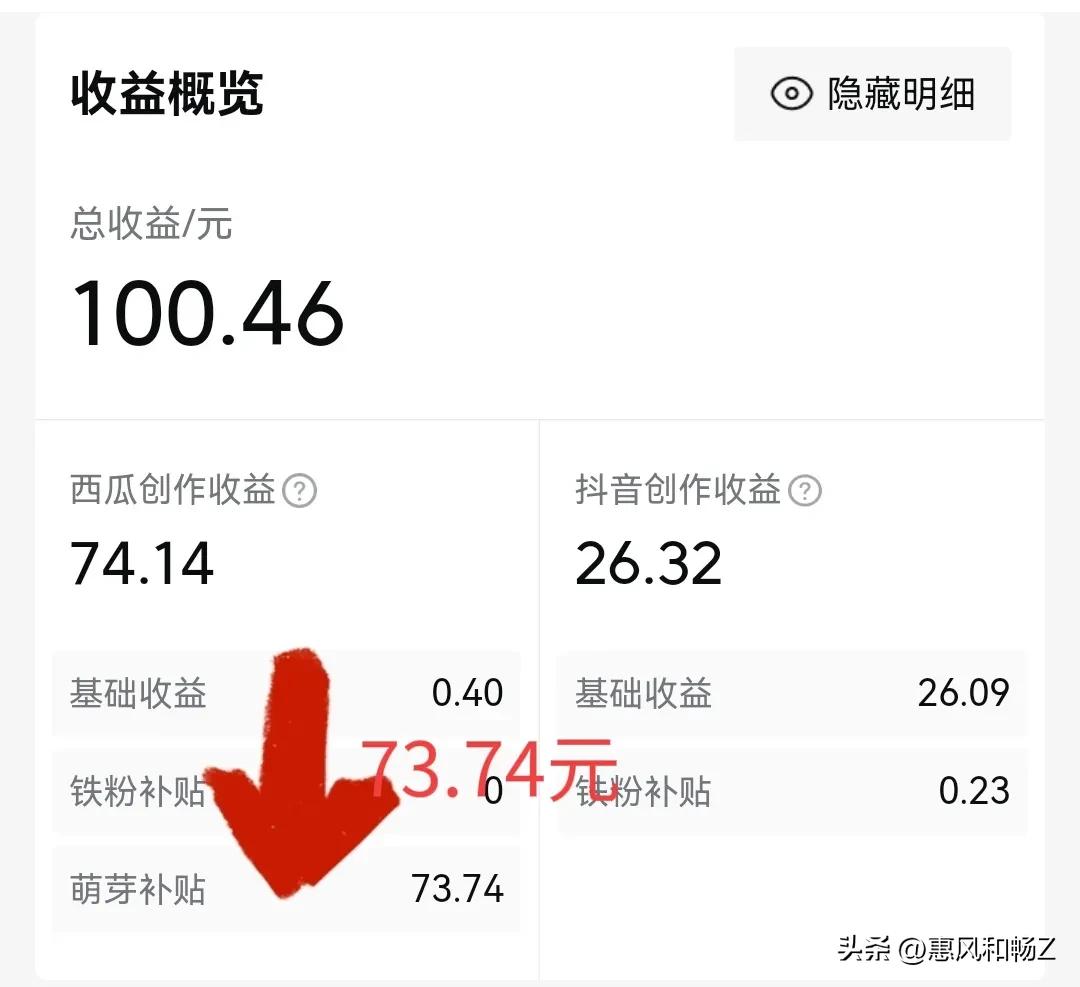 1条视频，3个月，收益这么多！您觉得怎么样？