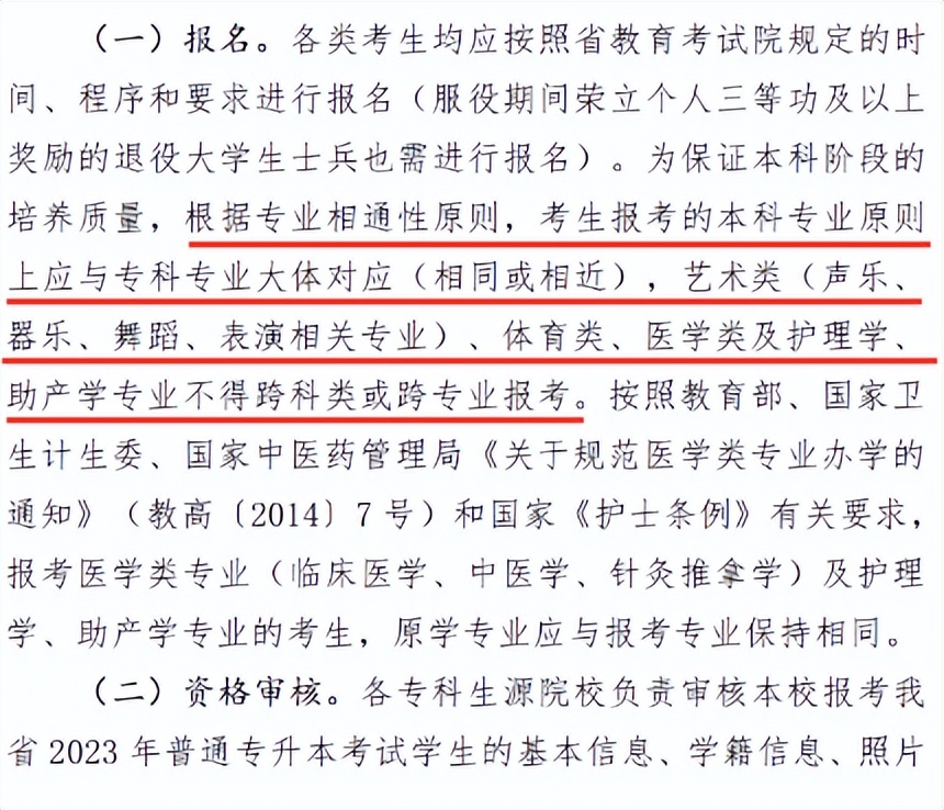 2023福建专升本报考专业及专业限制问题解答