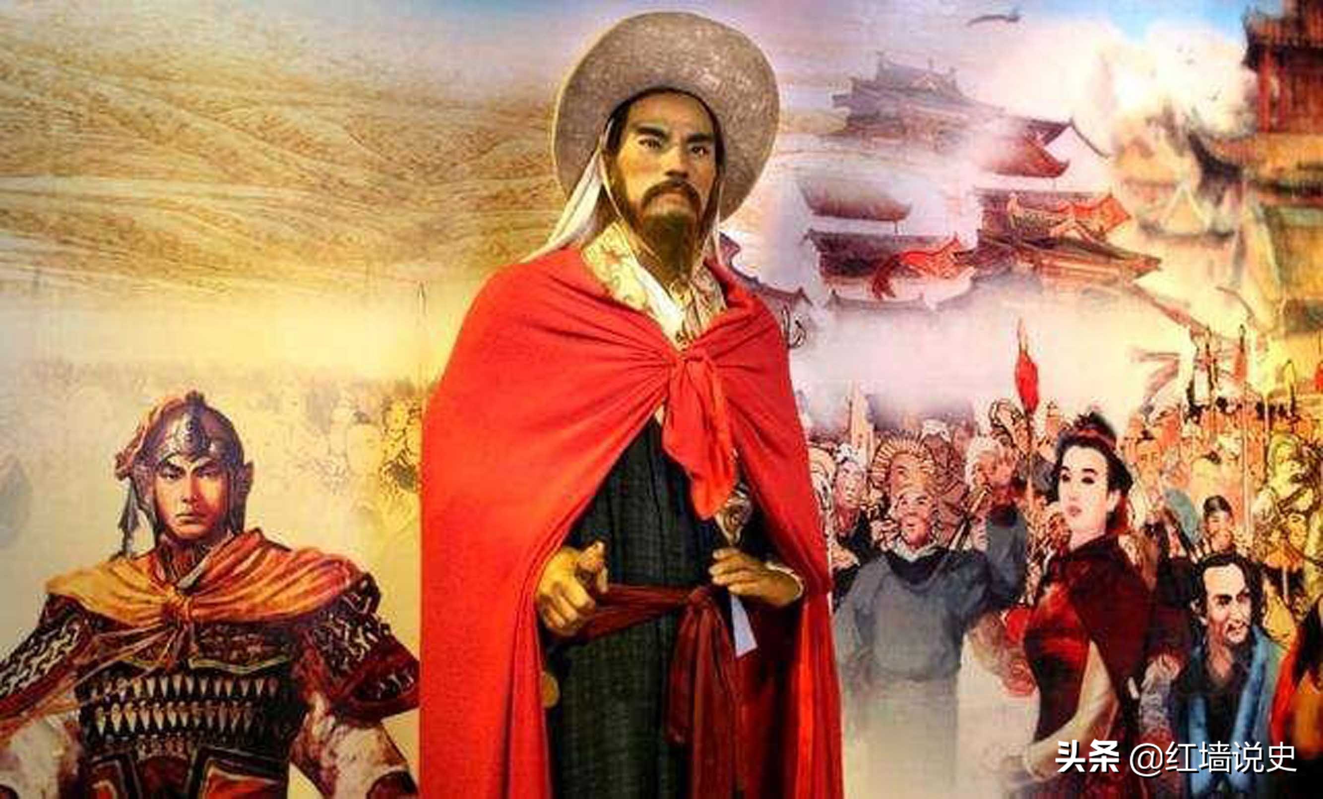 李自成骡马大会,李自成登基称帝建立大顺王朝视频