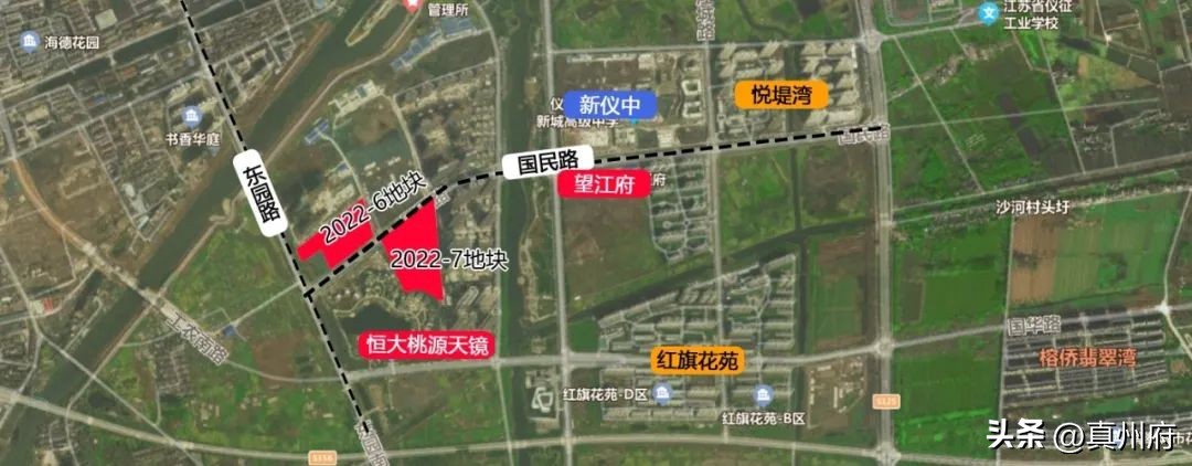 仪征恒大地块图,恒大摘牌地块公示