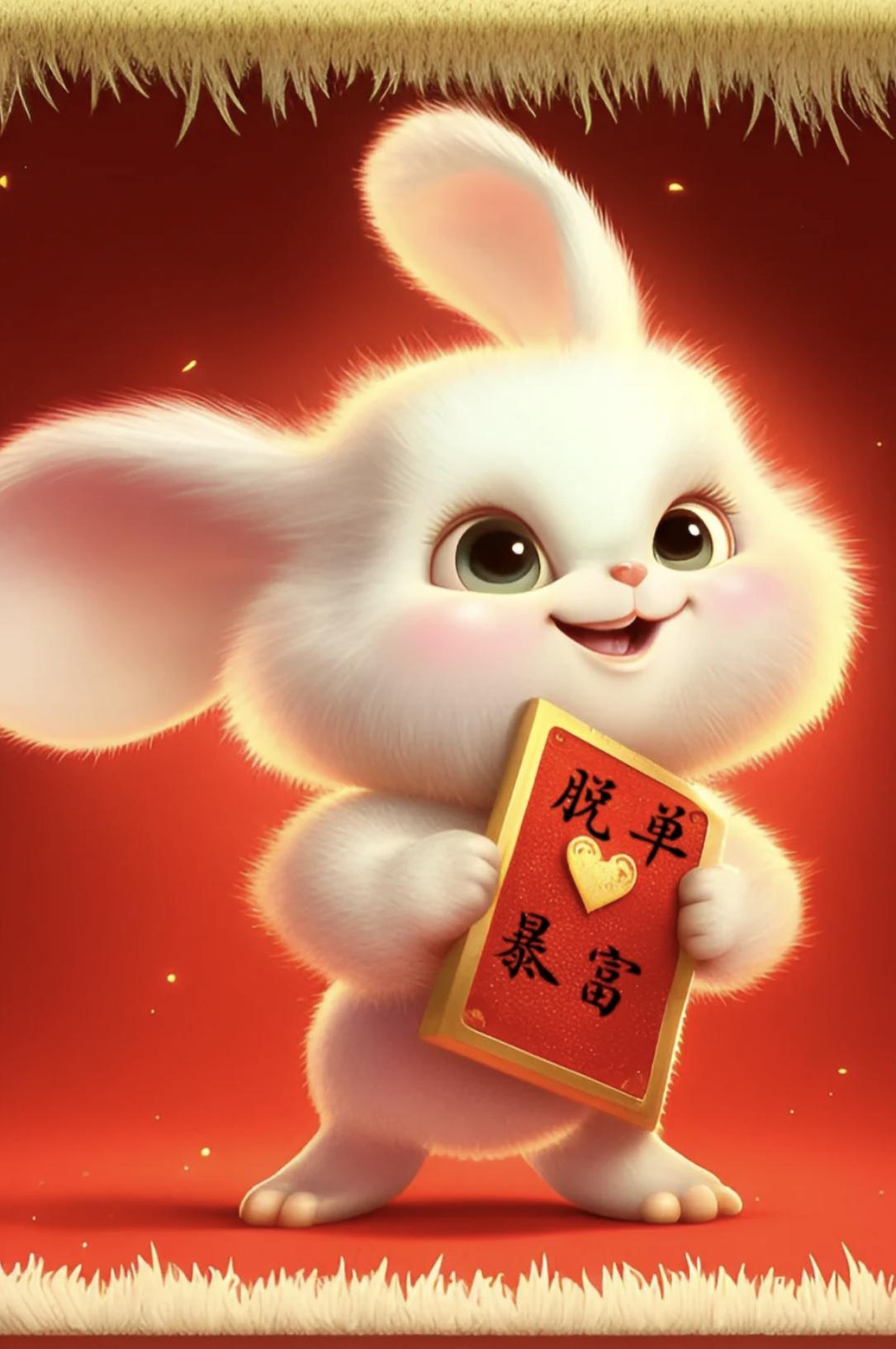 萌到爆可爱壁纸卡通兔,可爱的星空兔兔壁纸图片