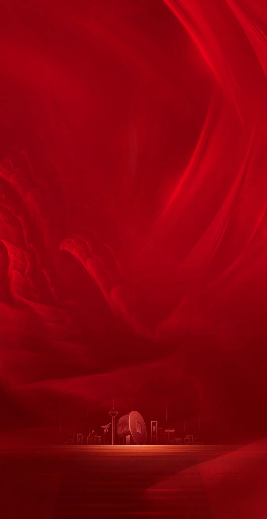 纯红色中国红壁纸图片,经典红色系壁纸