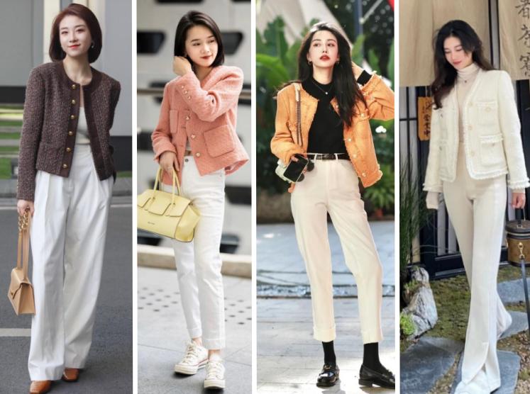 白的小香风怎么搭配比较甜美,小香风穿搭如何不落俗套