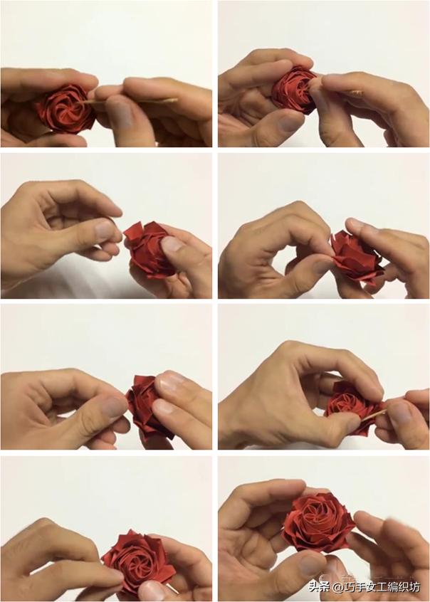 一张纸可以折一朵花,一张纸就可以叠的玫瑰花