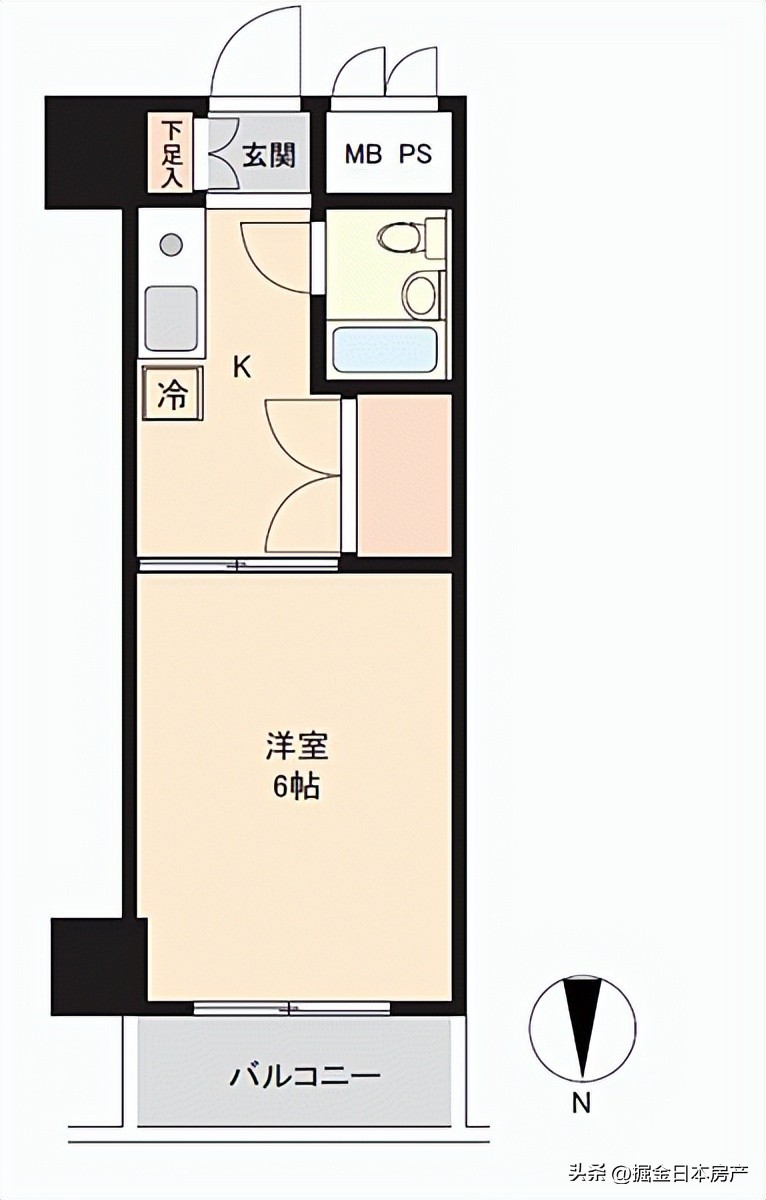 东京品川区优质1k公寓，山手线五反田站400米，月收租4400+