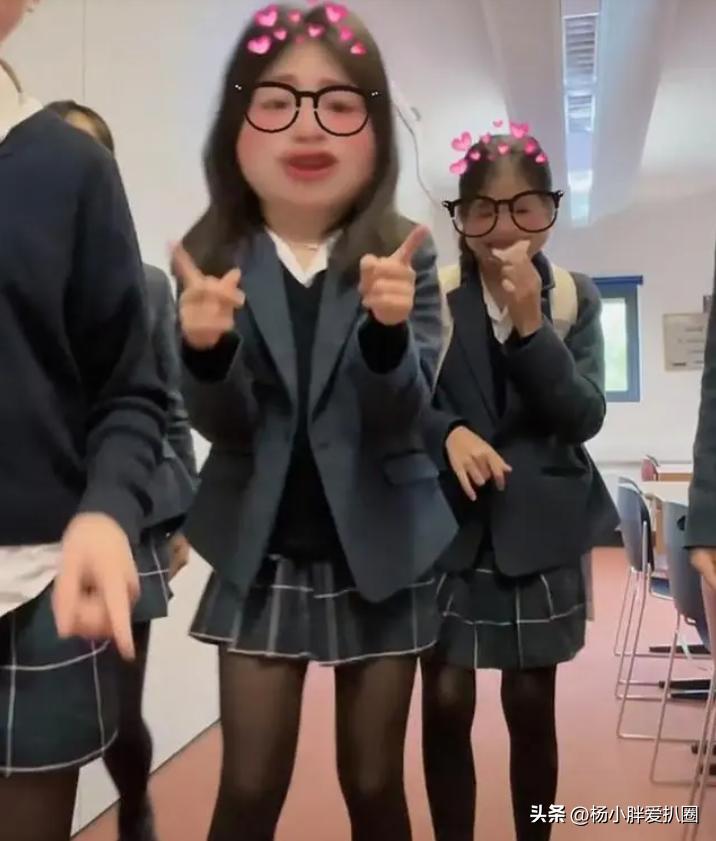 王诗龄和好友穿校服跳舞视频,王诗龄合拍男生原视频