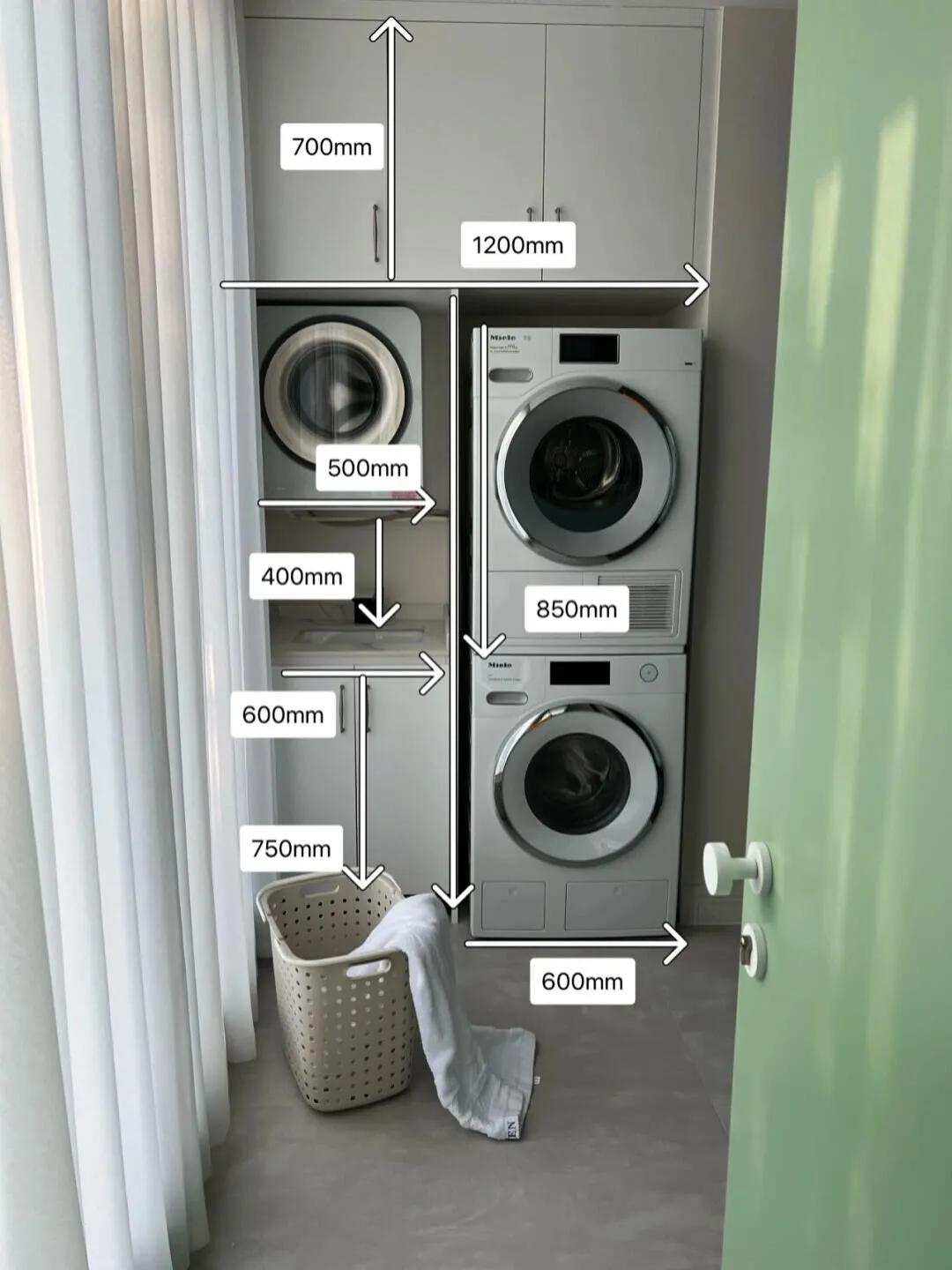 阳台洗衣机柜做多大尺寸,阳台洗衣机柜一体尺寸图