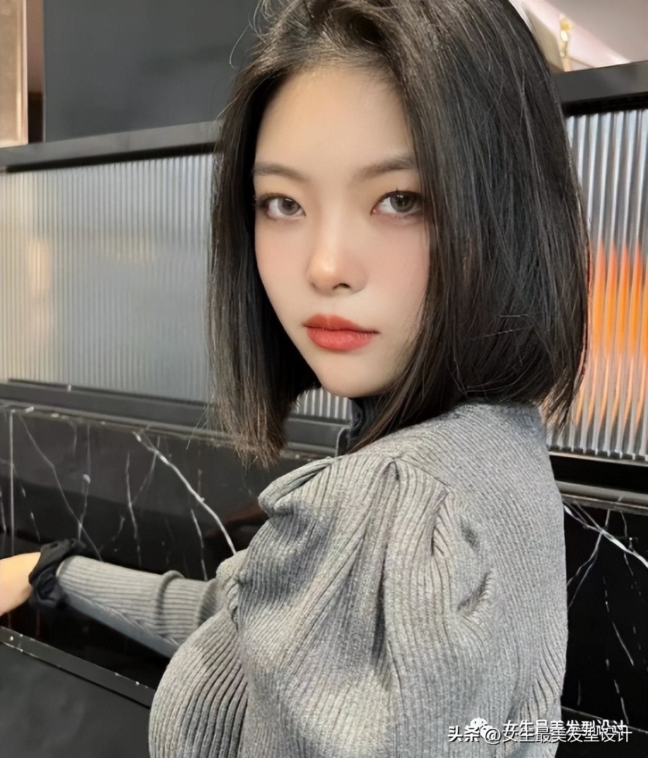 高冷齐肩发又酷又飒图片,超a超飒的女生齐肩短发