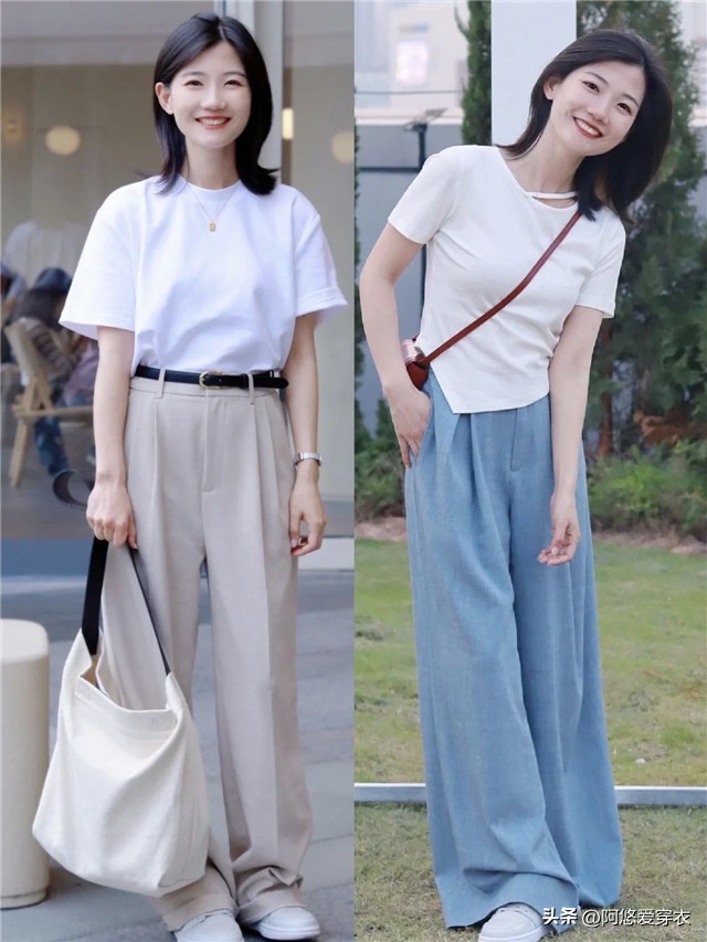 夏天不能错过的裤子个子小却显高,高个子遮肉显瘦裤子