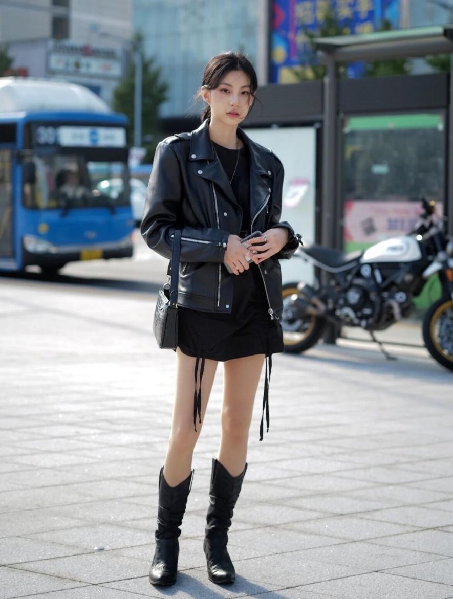 韩国女生会穿的街拍穿搭,韩国女明星街拍穿衣搭配