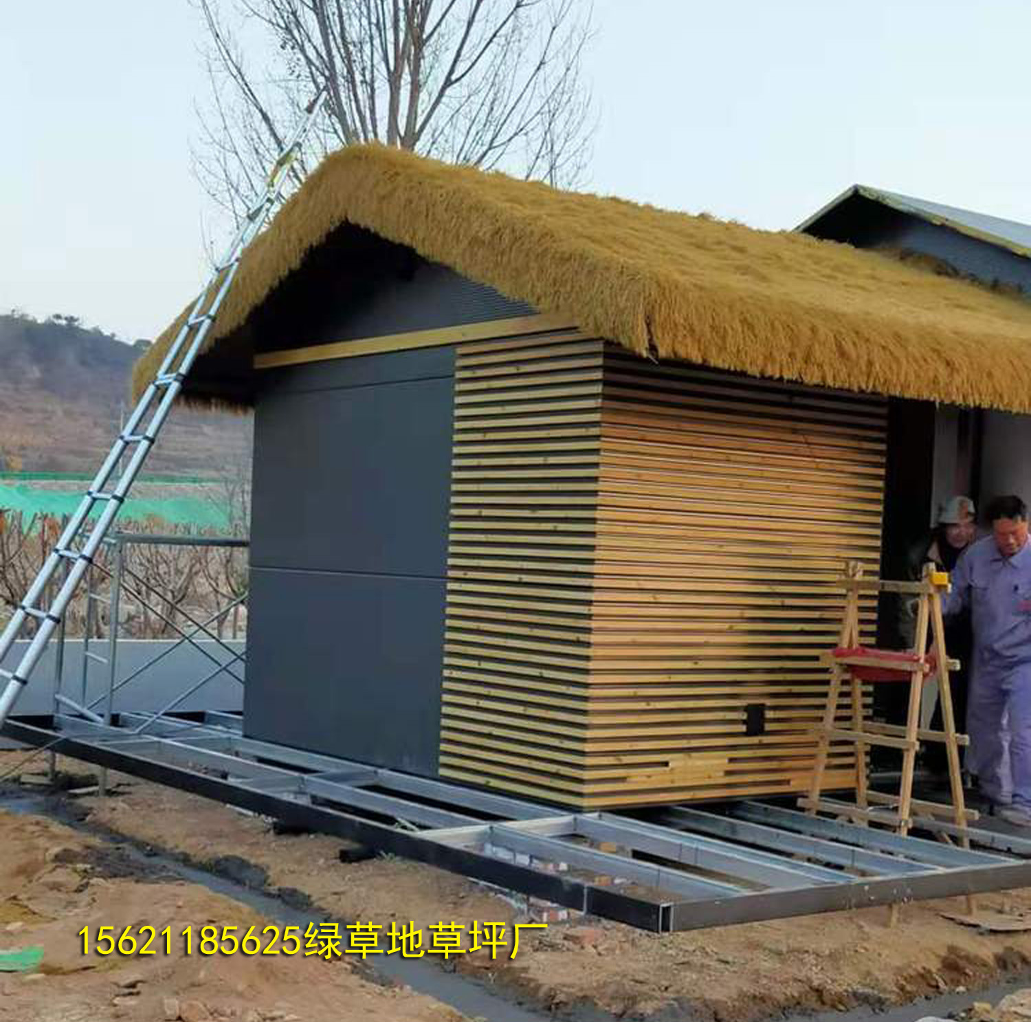 仿真茅草人造茅草厂家推荐,假茅草多少钱一平