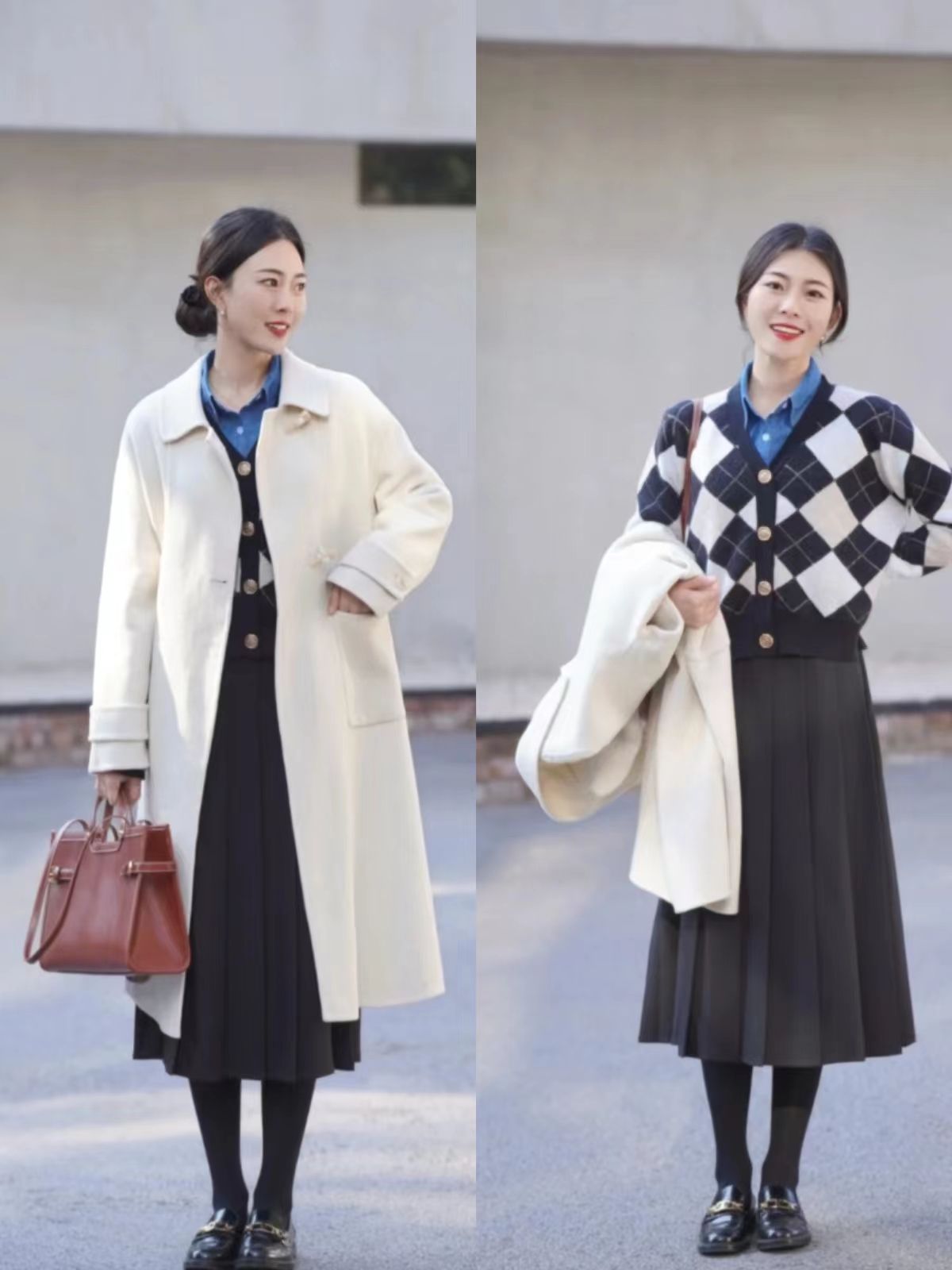 入冬了提醒你：不管穿羽绒服还是呢大衣，配“裙子”更洋气，快学