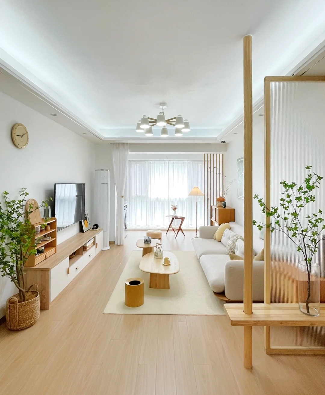 全屋原木风太高级了,原木风格装修75平米