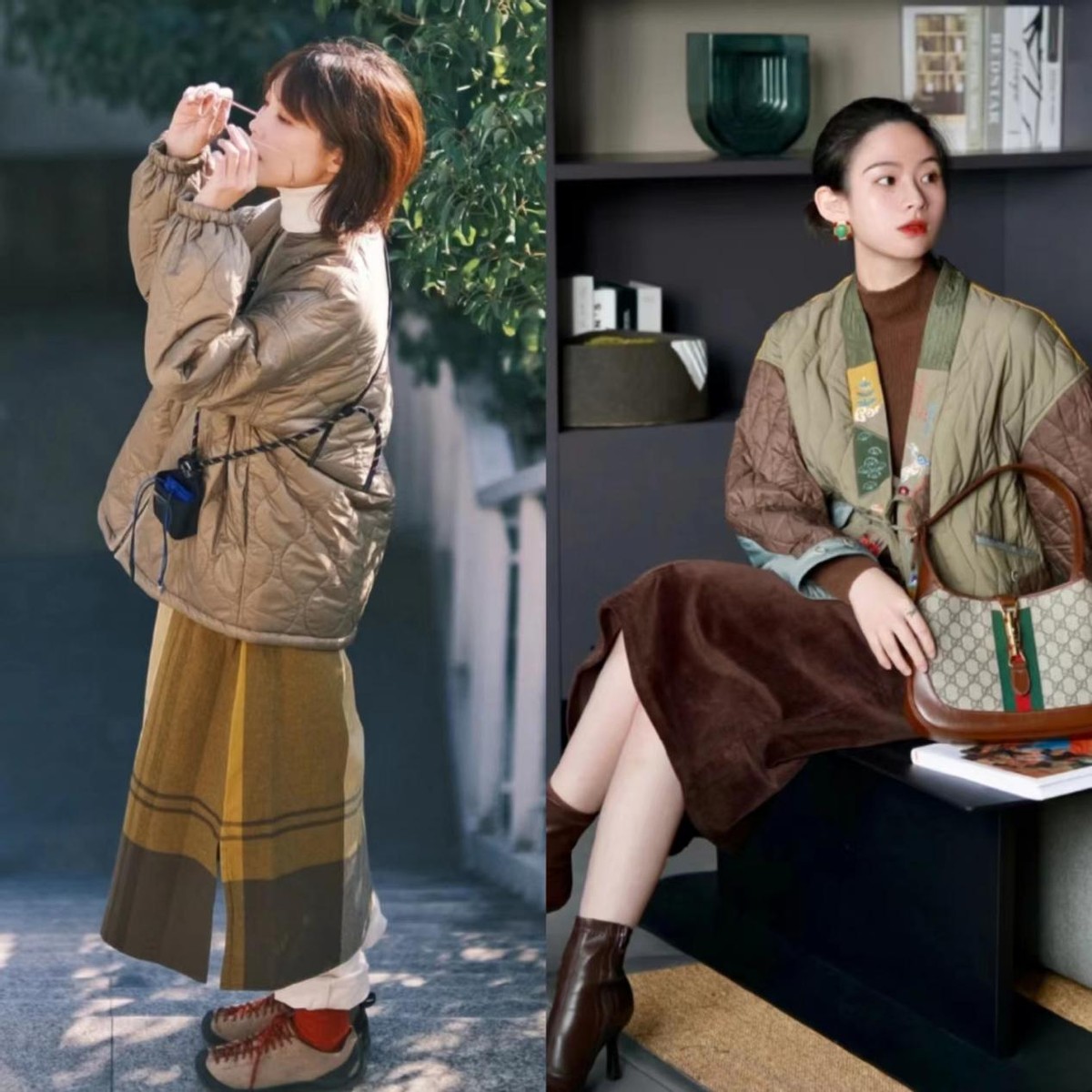 奶奶棉服加绒加厚新款,这个冬天奶奶棉服火了保暖又显瘦