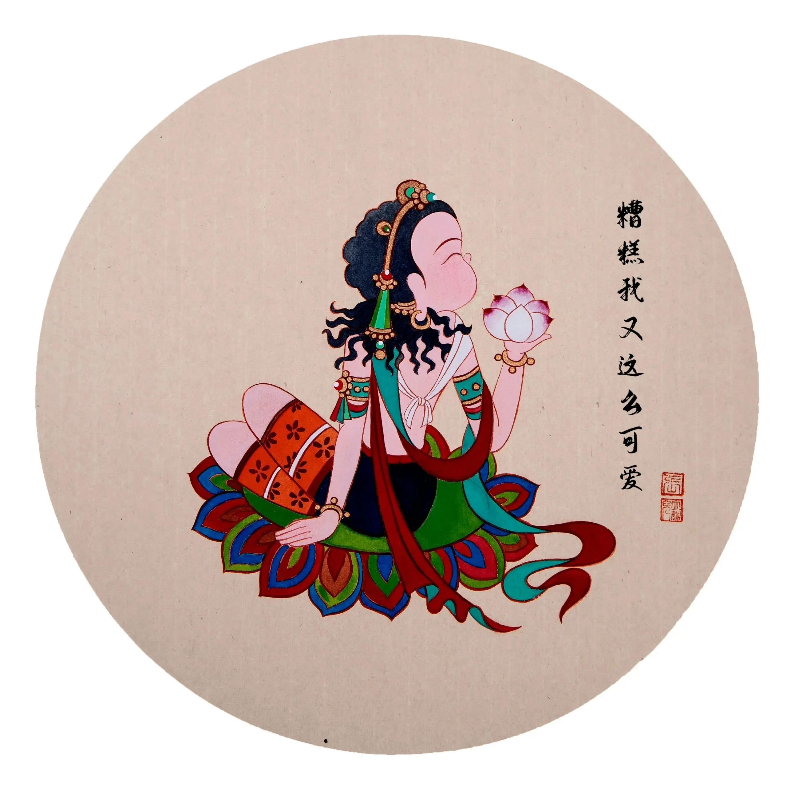 一花一世界一菩提的小和尚头像,可爱又沙雕的菩萨头像