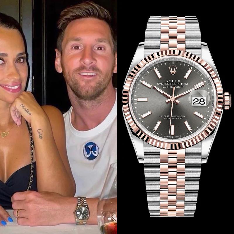 梅西戴的红色百达翡丽手表,梅西戴的百达翡丽